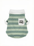 "Hello World" Stripe Polo Dog Shirt (2 Colors)