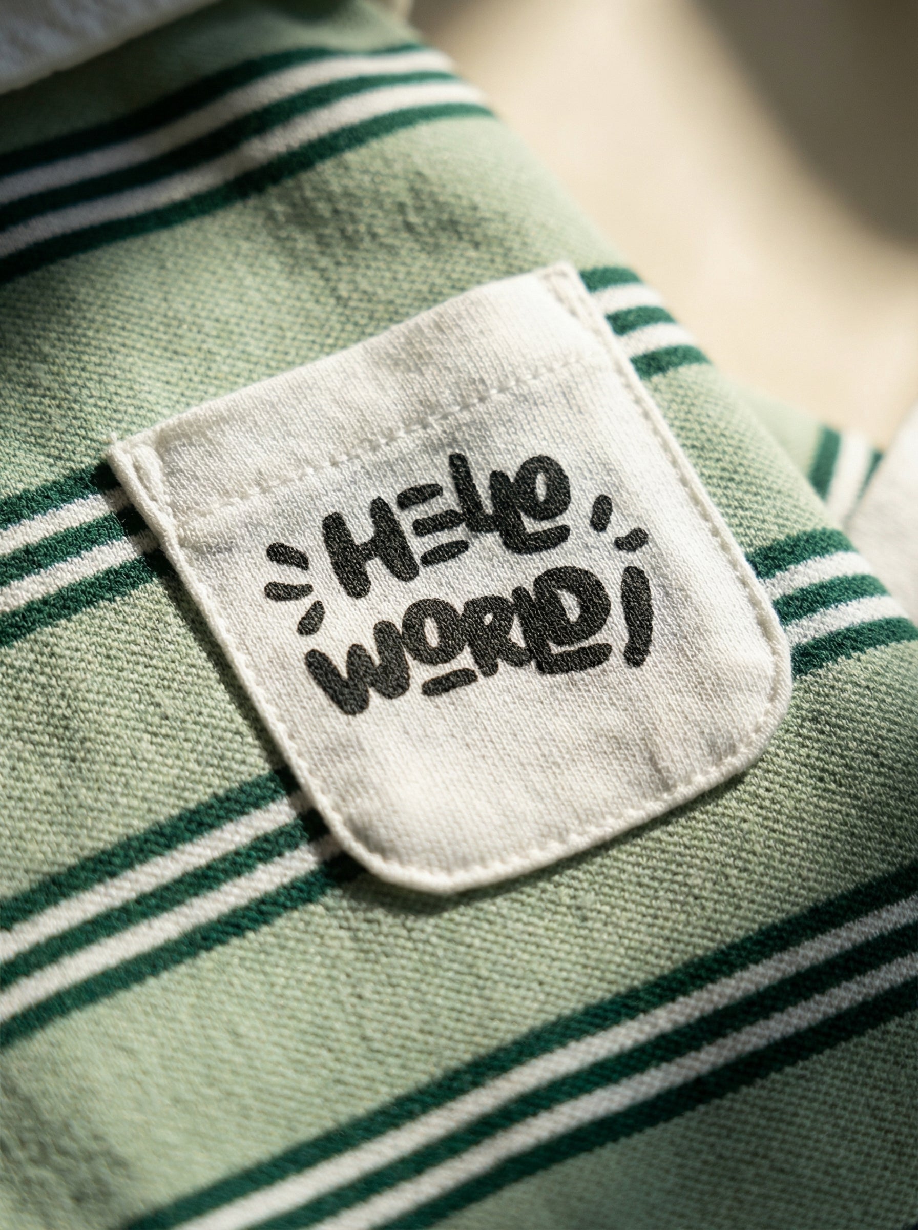 "Hello World" Stripe Polo Dog Shirt (2 Colors)