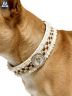 Rose Lumière Tweed Pet Collar