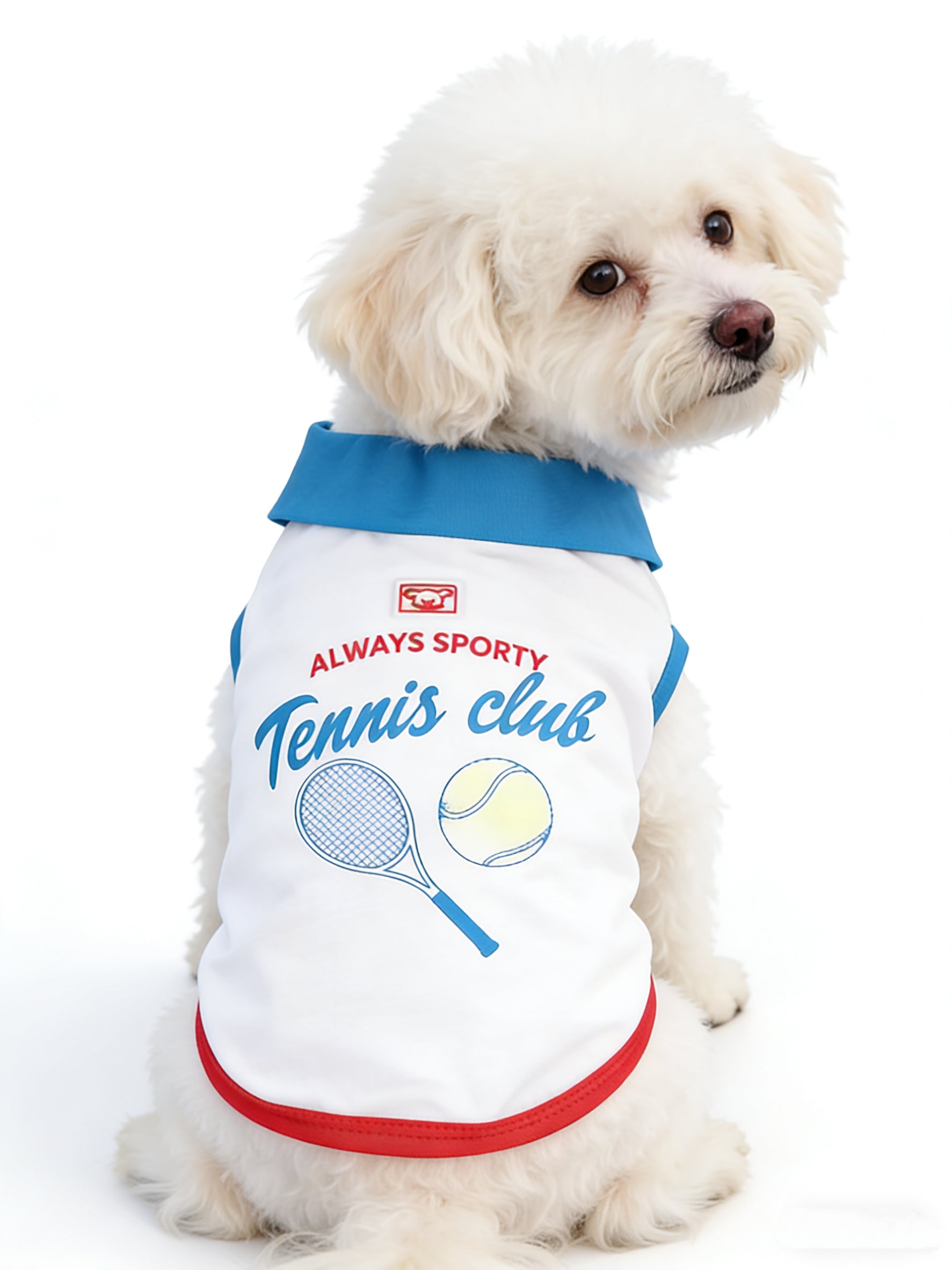 "Tennis Club" Sporty Dog Polo Tank