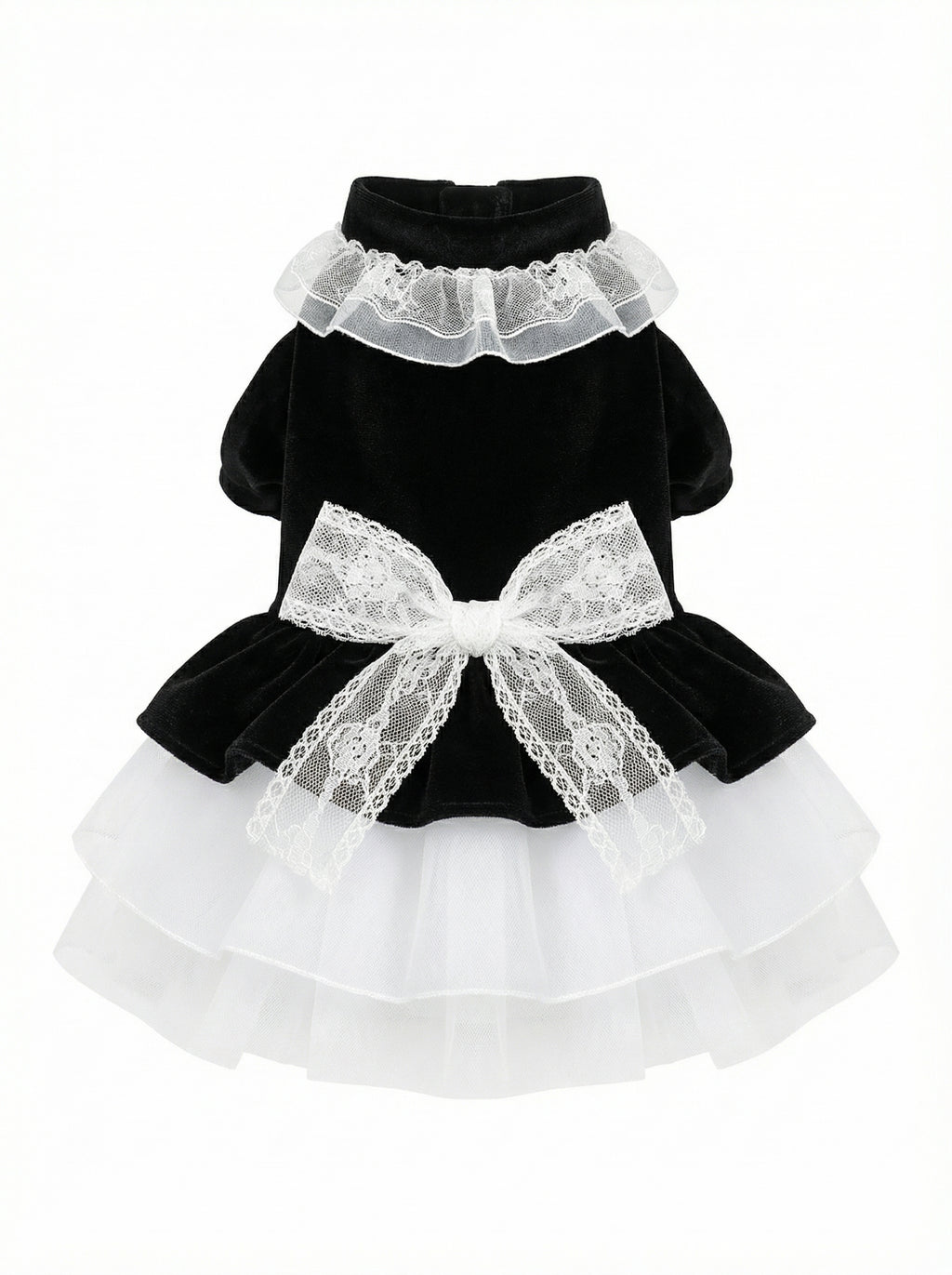 Black Velvet & Lace Victorian Pet Dress