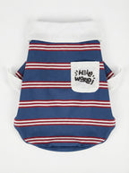 "Hello World" Stripe Polo Dog Shirt (2 Colors)