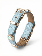 Ice Blue Woven Crystal Pet Collar
