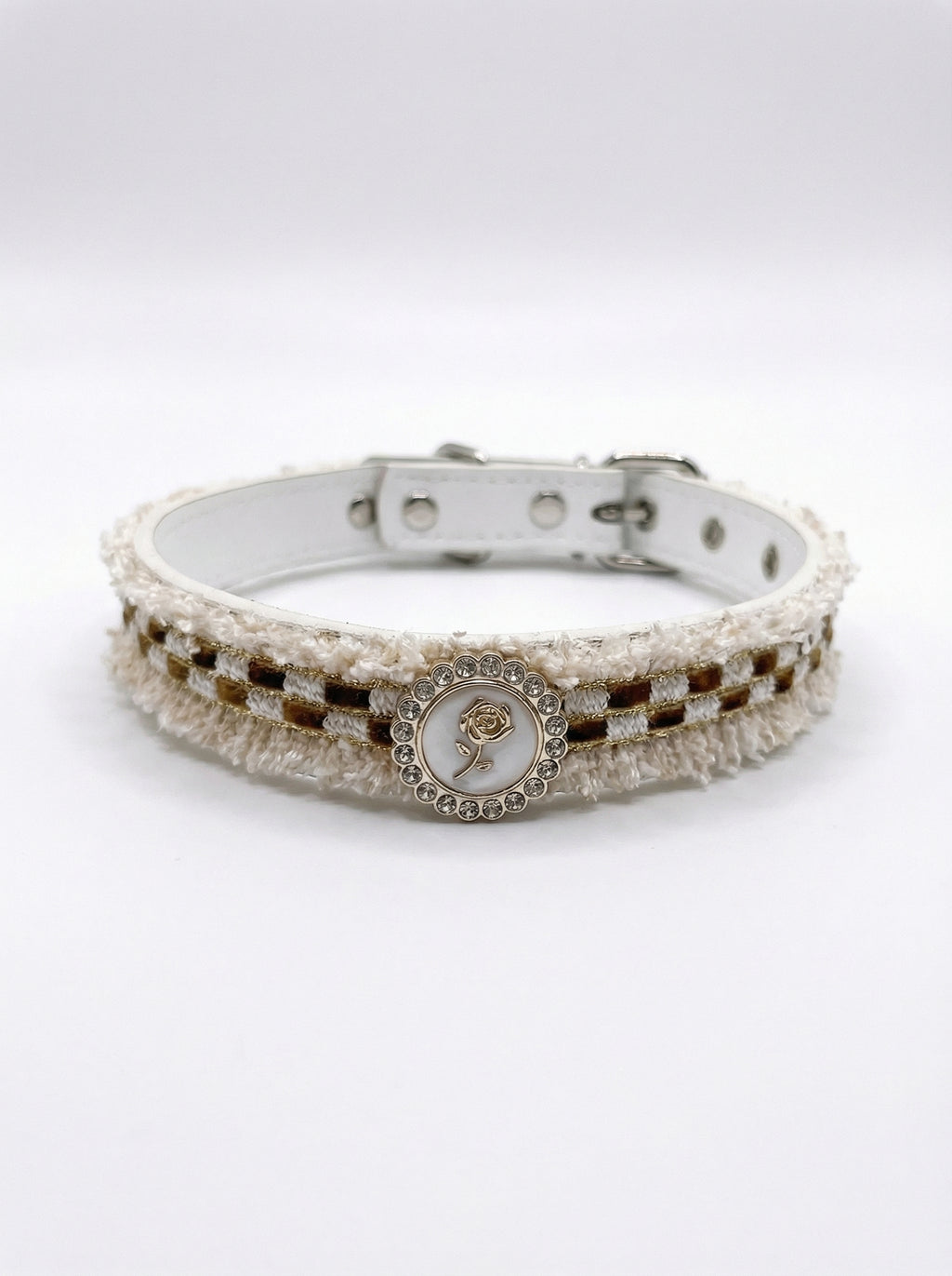 Rose Lumière Tweed Pet Collar