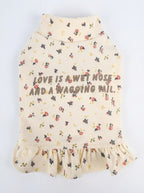 Floral Print Ruffled Turtleneck Dog Top