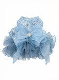 Blue Sequin & Tulle Pet Party Dress