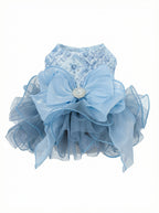 Blue Sequin & Tulle Pet Party Dress