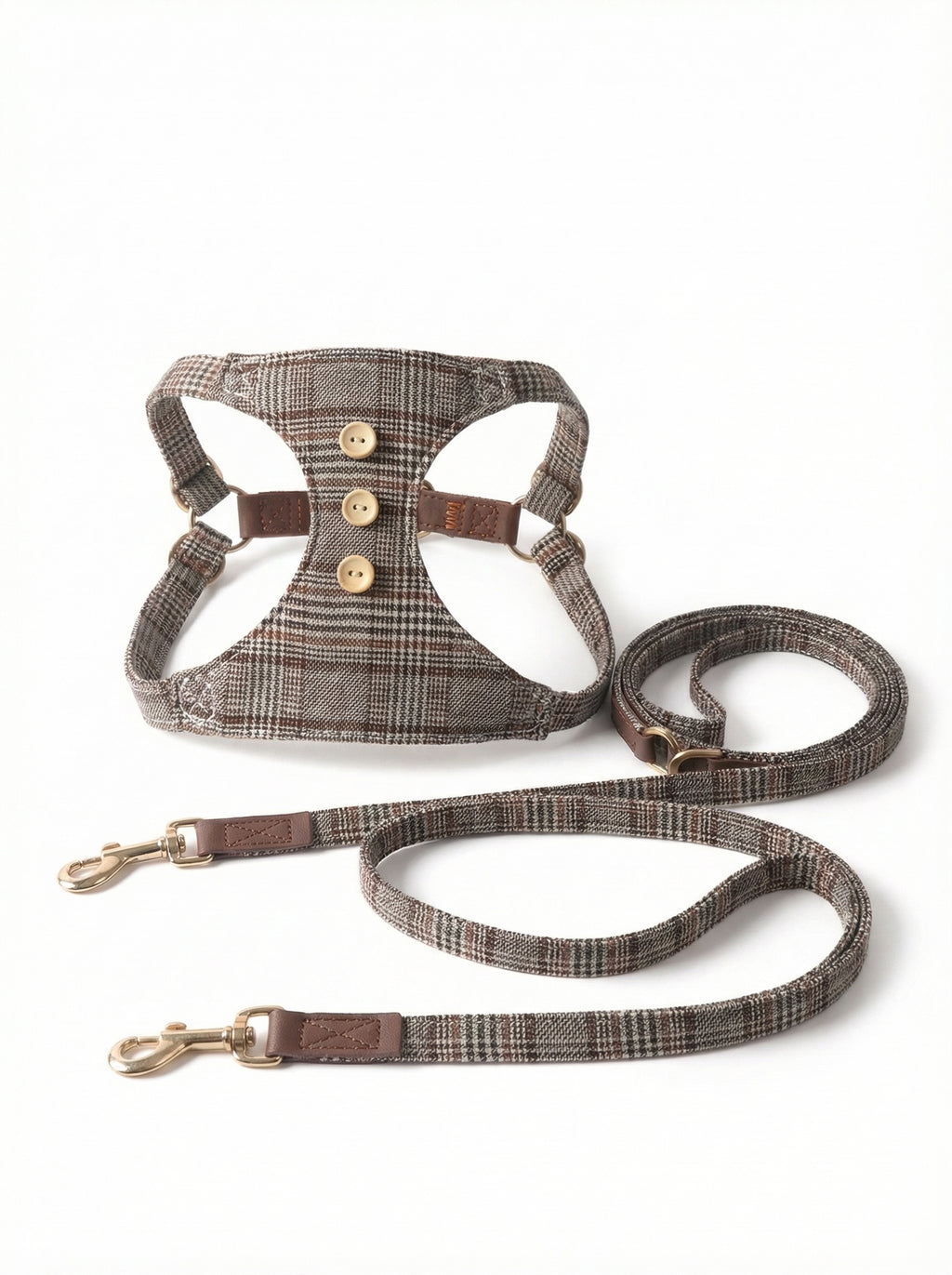 Heritage Plaid Pet Harness & Leash Set