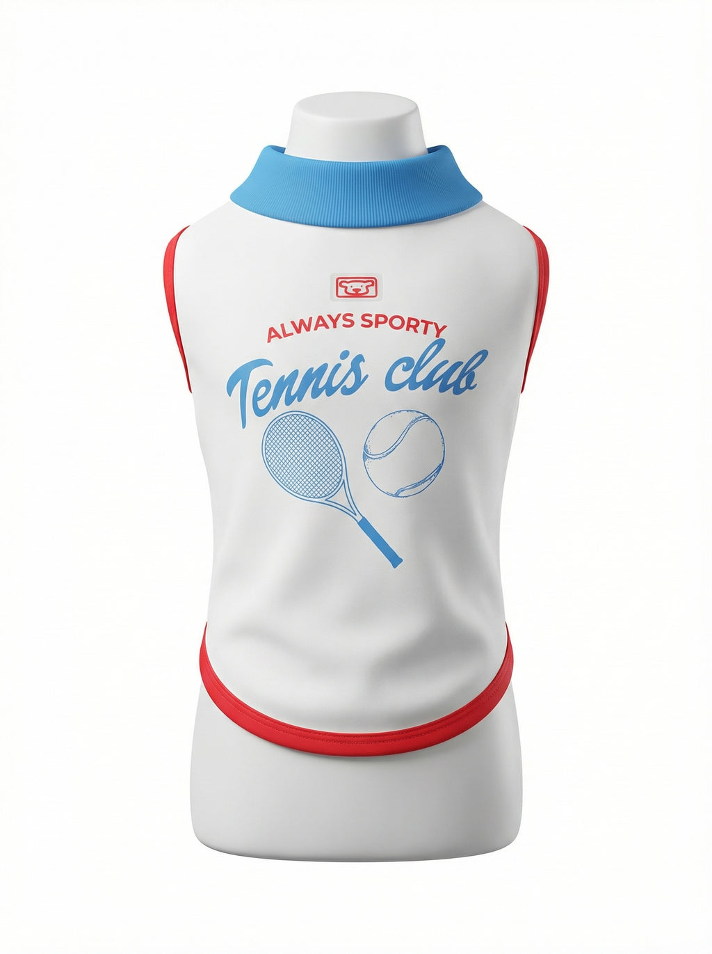 "Tennis Club" Sporty Dog Polo Tank