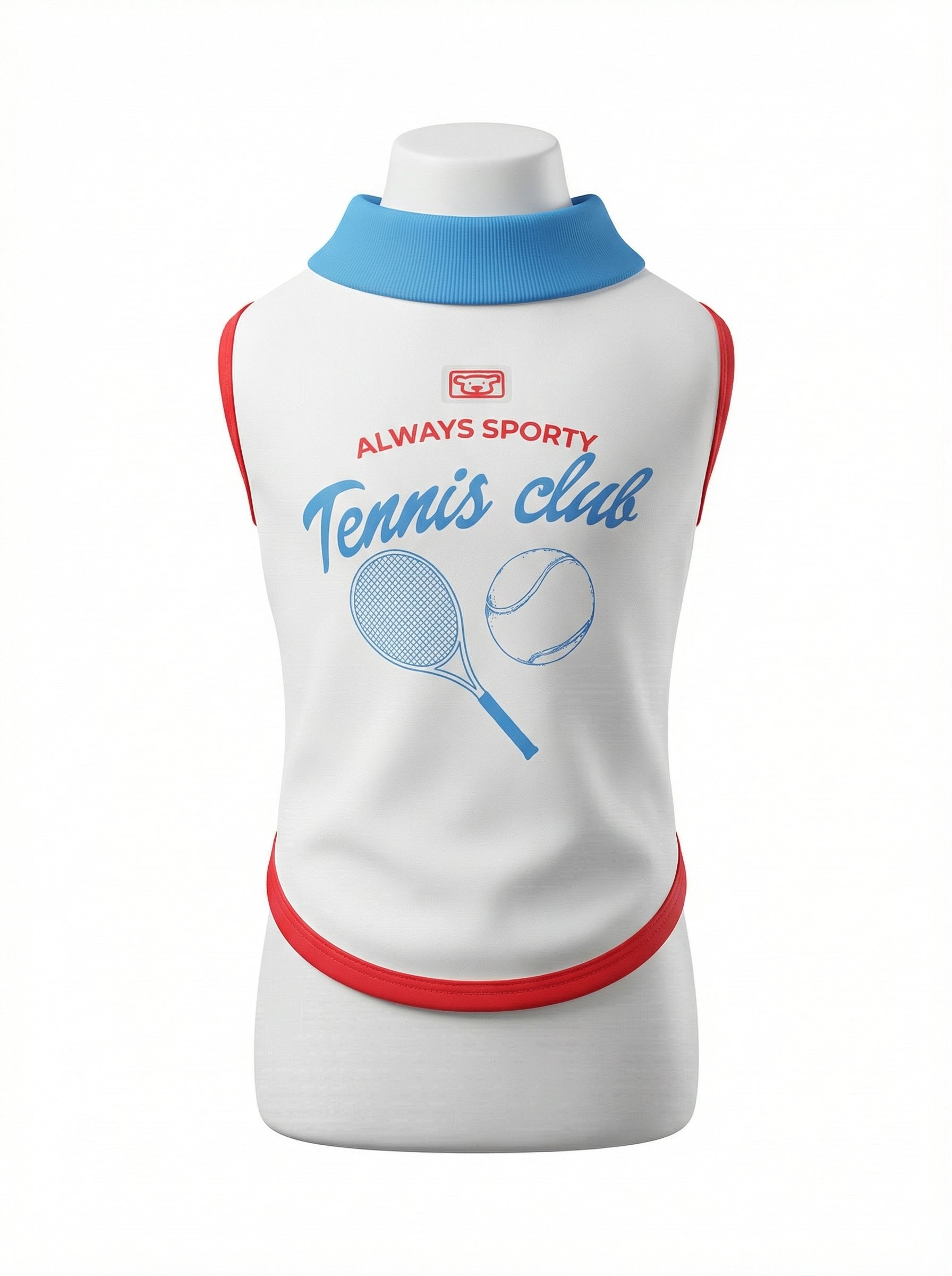 "Tennis Club" Sporty Dog Polo Tank