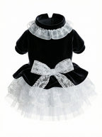 Black Velvet & Lace Victorian Pet Dress