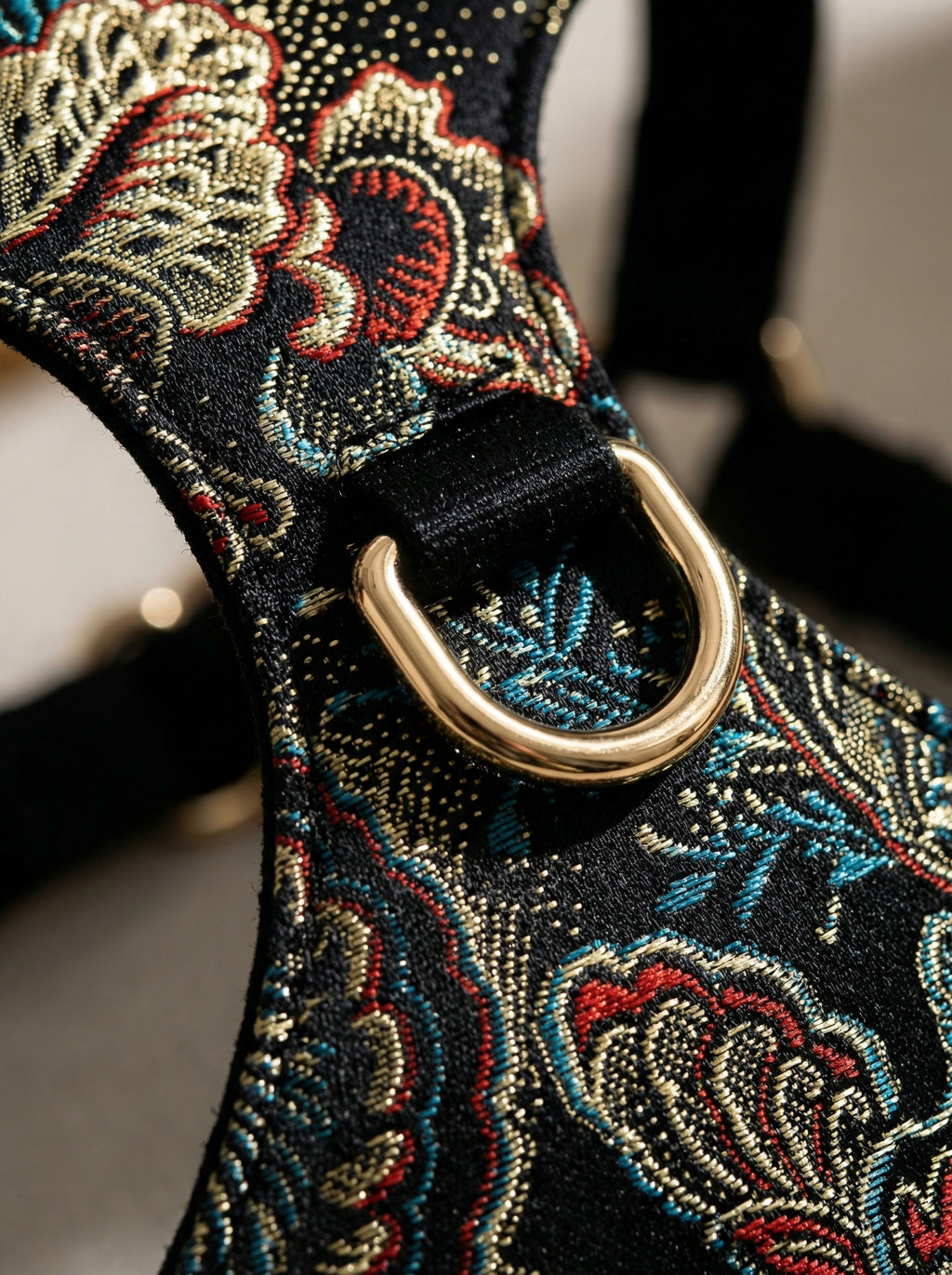 Noir Jacquard Pet Harness & Leash Set