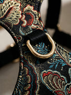 Noir Jacquard Pet Harness & Leash Set
