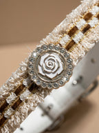 Rose Lumière Tweed Pet Collar