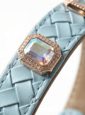 Ice Blue Woven Crystal Pet Collar