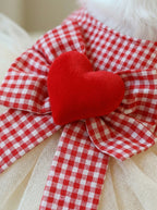 Red Gingham Heart Dog Tutu Dress