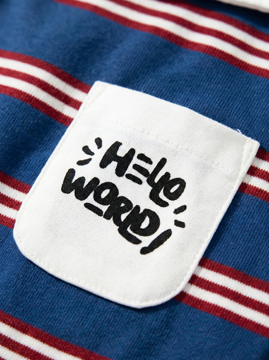 "Hello World" Stripe Polo Dog Shirt (2 Colors)