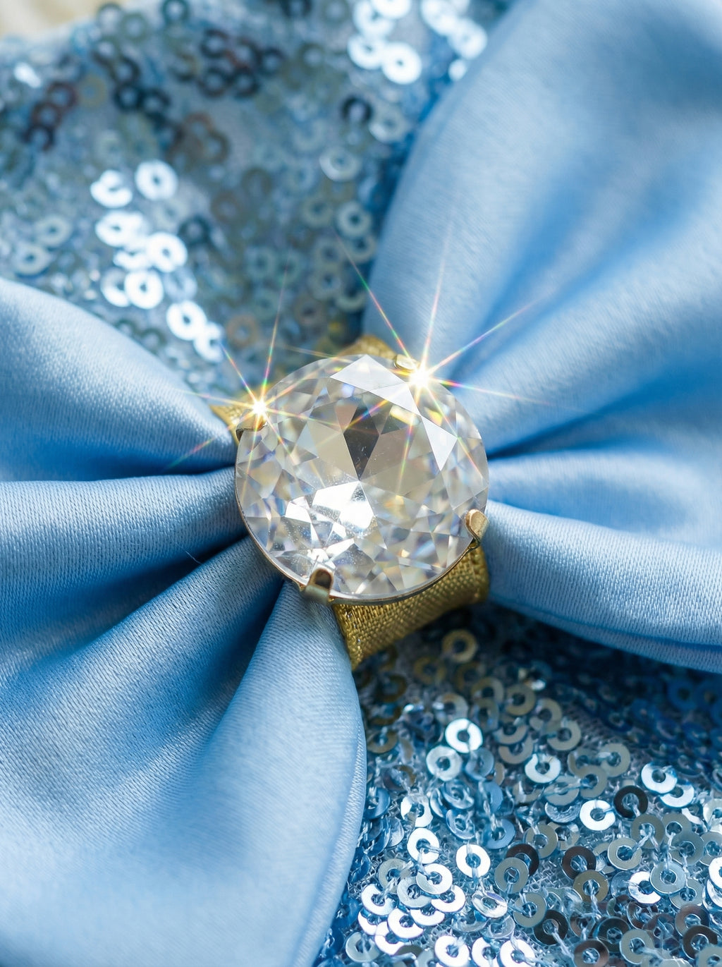 Blue Sequin & Tulle Pet Party Dress