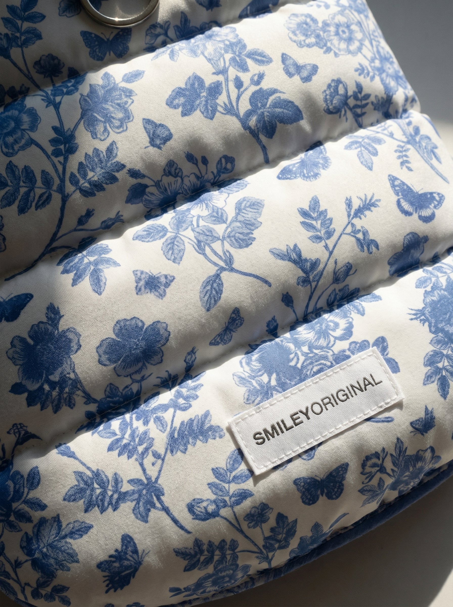 Blue Floral Print Cat Harness Dress